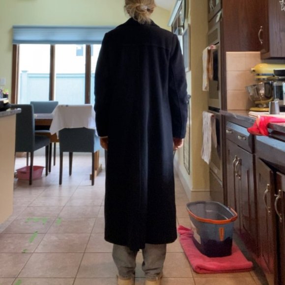 LL Bean Long Black Coat - Picture 9 of 10
